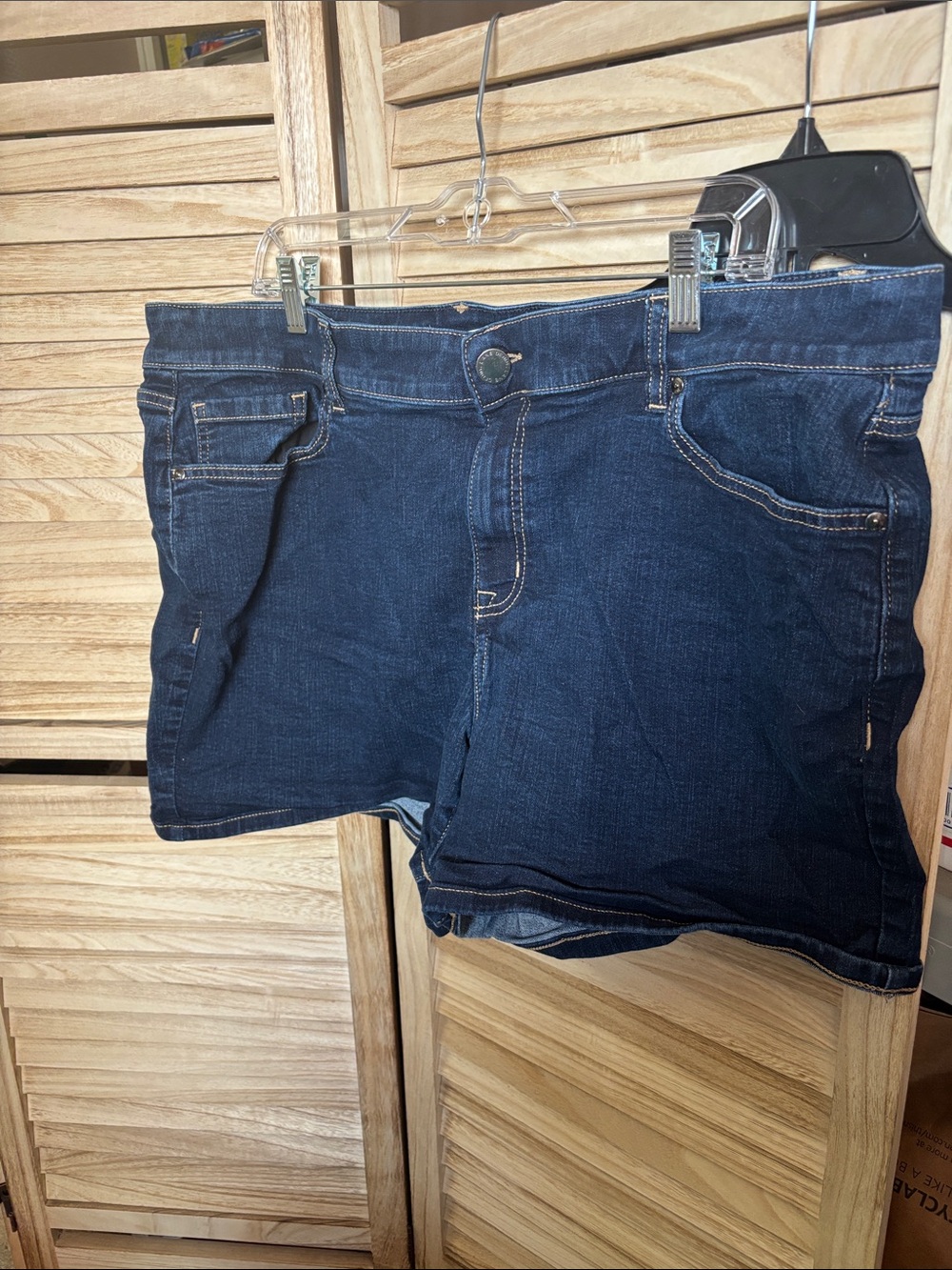 Lane Bryant Dark Blue Denim Shorts 18